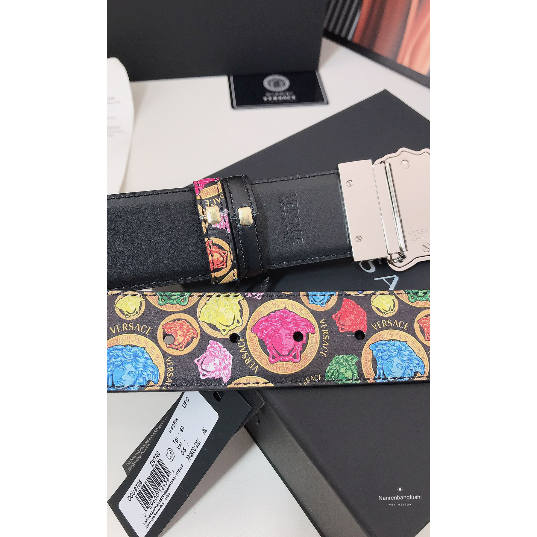 Versace Medusa Print 40 MM Belt  - EUR FASHION