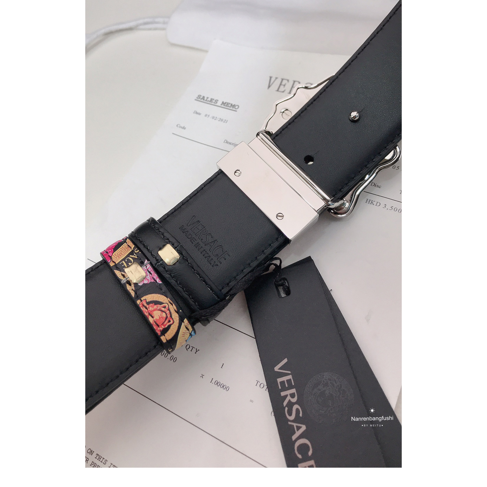 Versace Medusa Print 40 MM Belt  - EUR FASHION