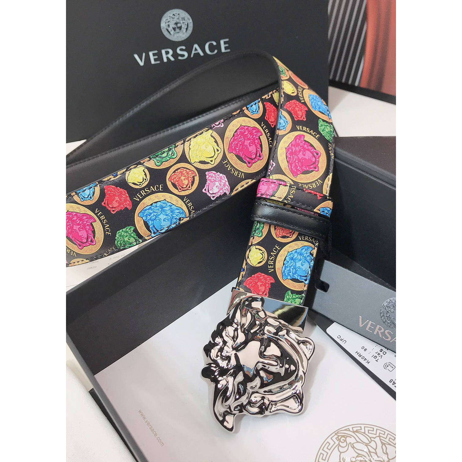 Versace Medusa Print 40 MM Belt  - EUR FASHION