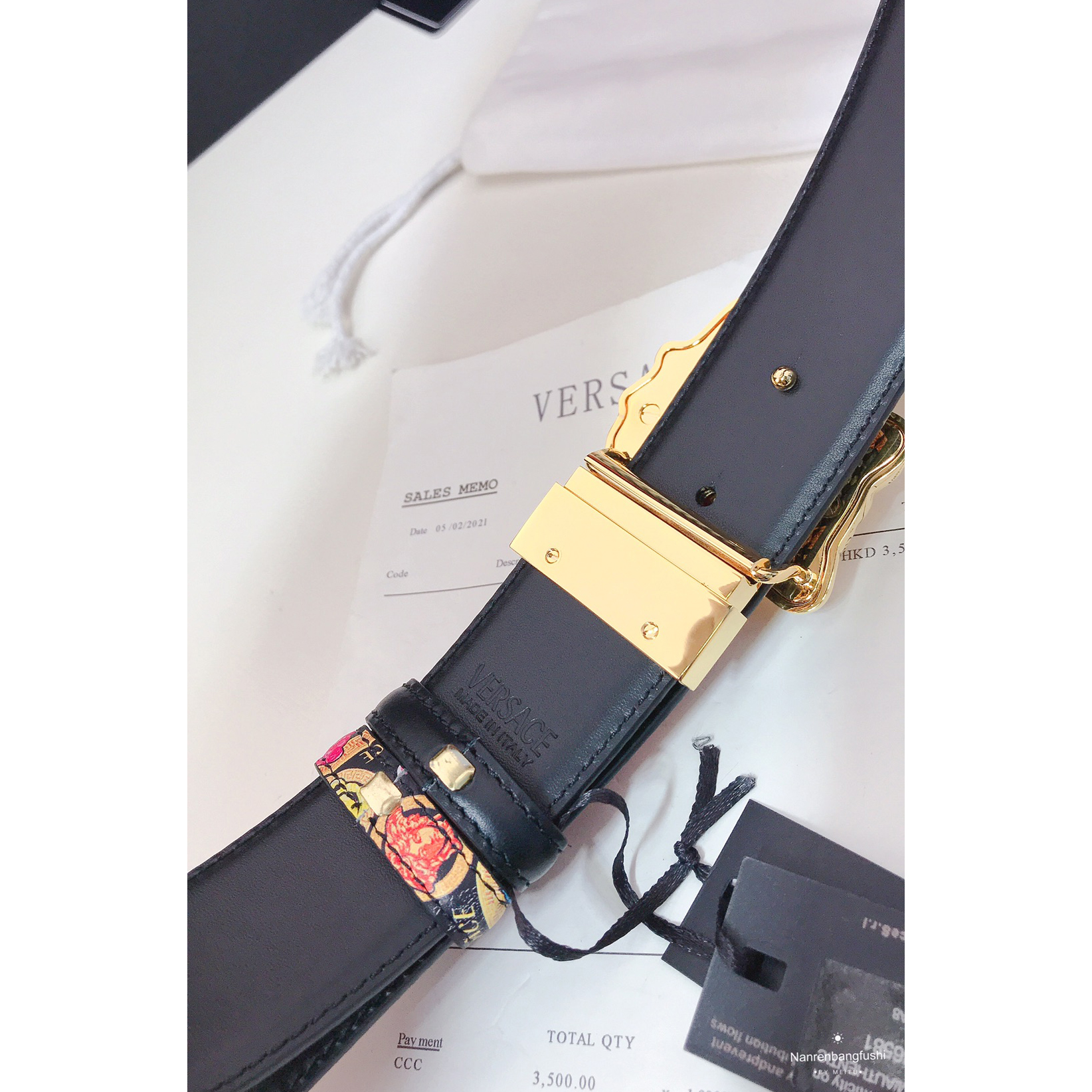 Versace Medusa Print 40 MM Belt  - EUR FASHION