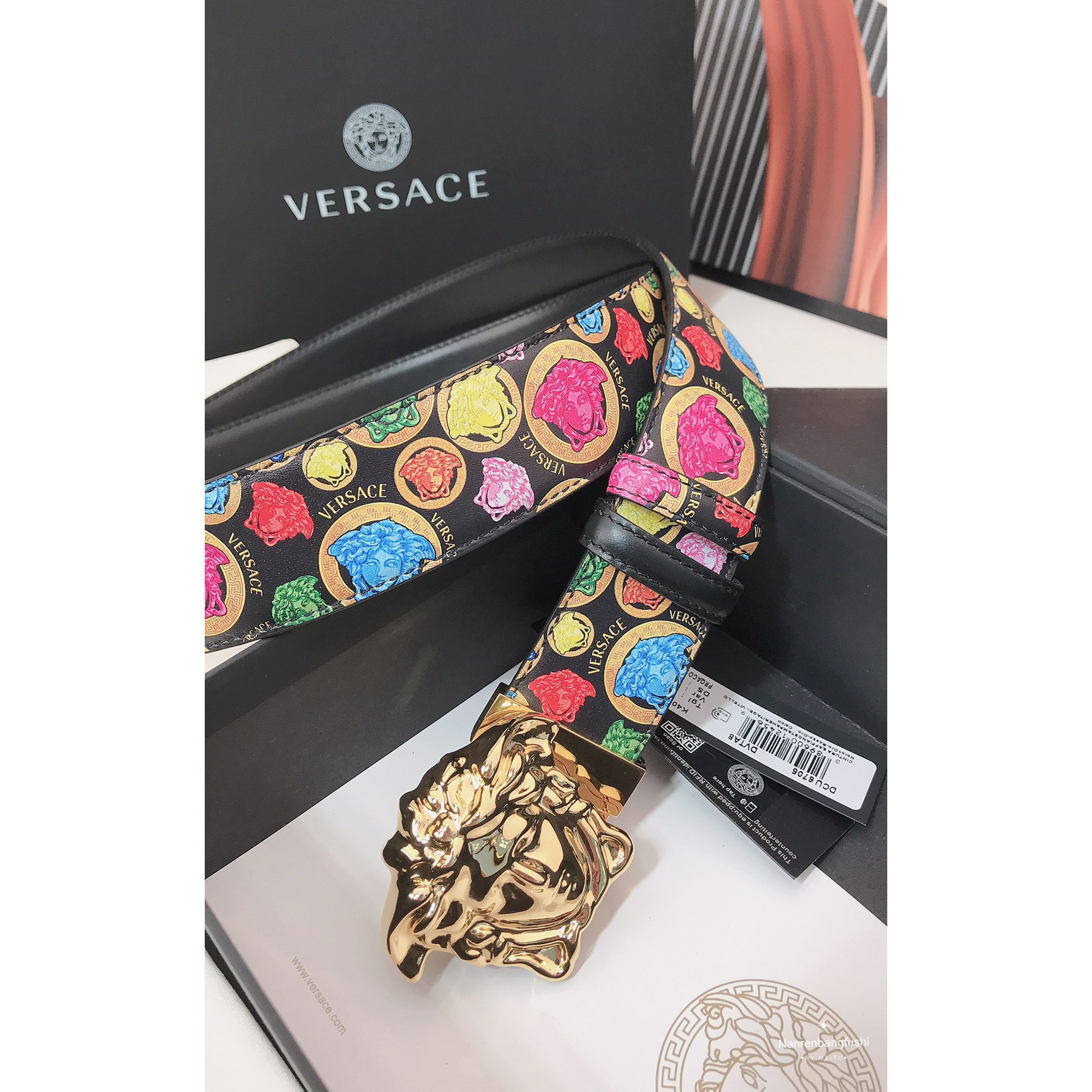 Versace Medusa Print 40 MM Belt  - EUR FASHION