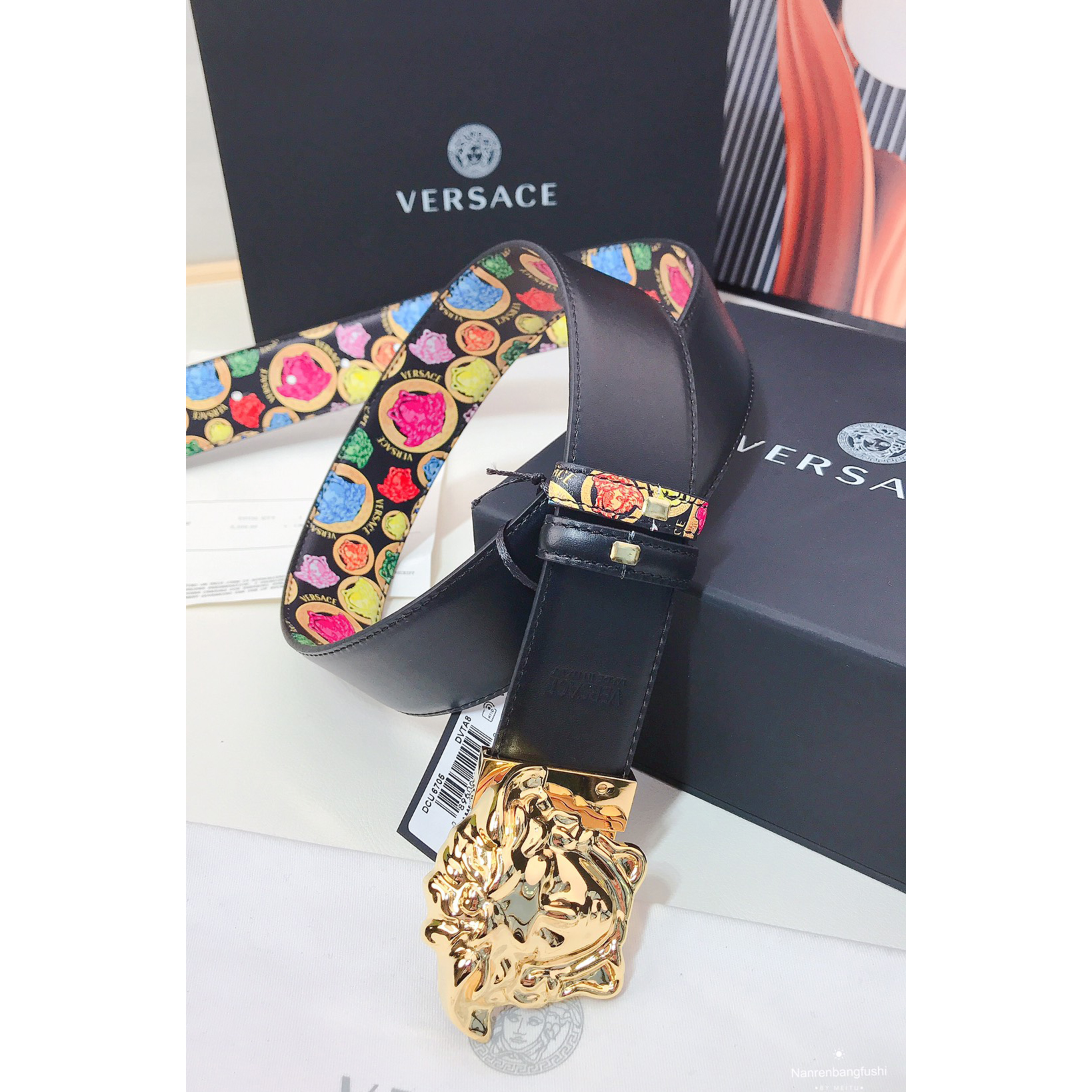 Versace Medusa Print 40 MM Belt  - EUR FASHION