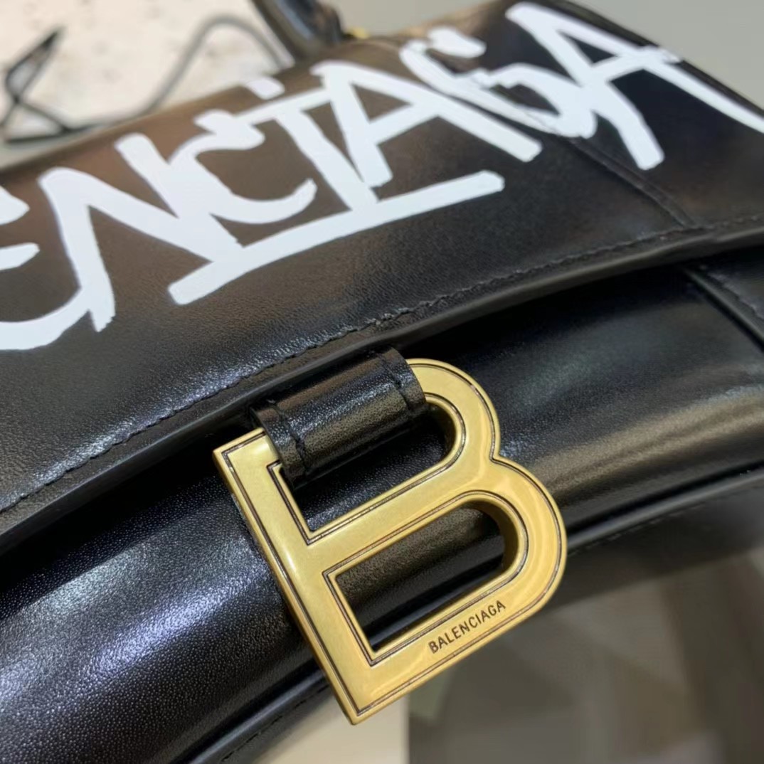 Balenciaga Logo Print Leather Handbag(23-14-10cm) - EUR FASHION