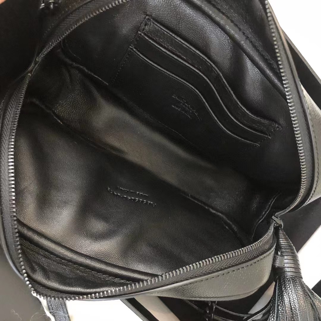 Saint Laurent Black Leather Shoulder Bag (19-10.5-5CM) - EUR FASHION