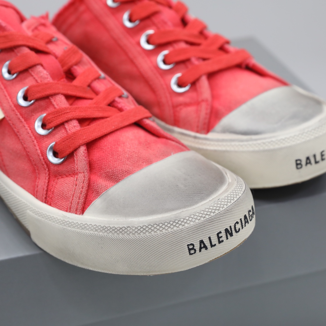 Balenciaga Men's Paris Sneaker Mule In Red - EUR FASHION