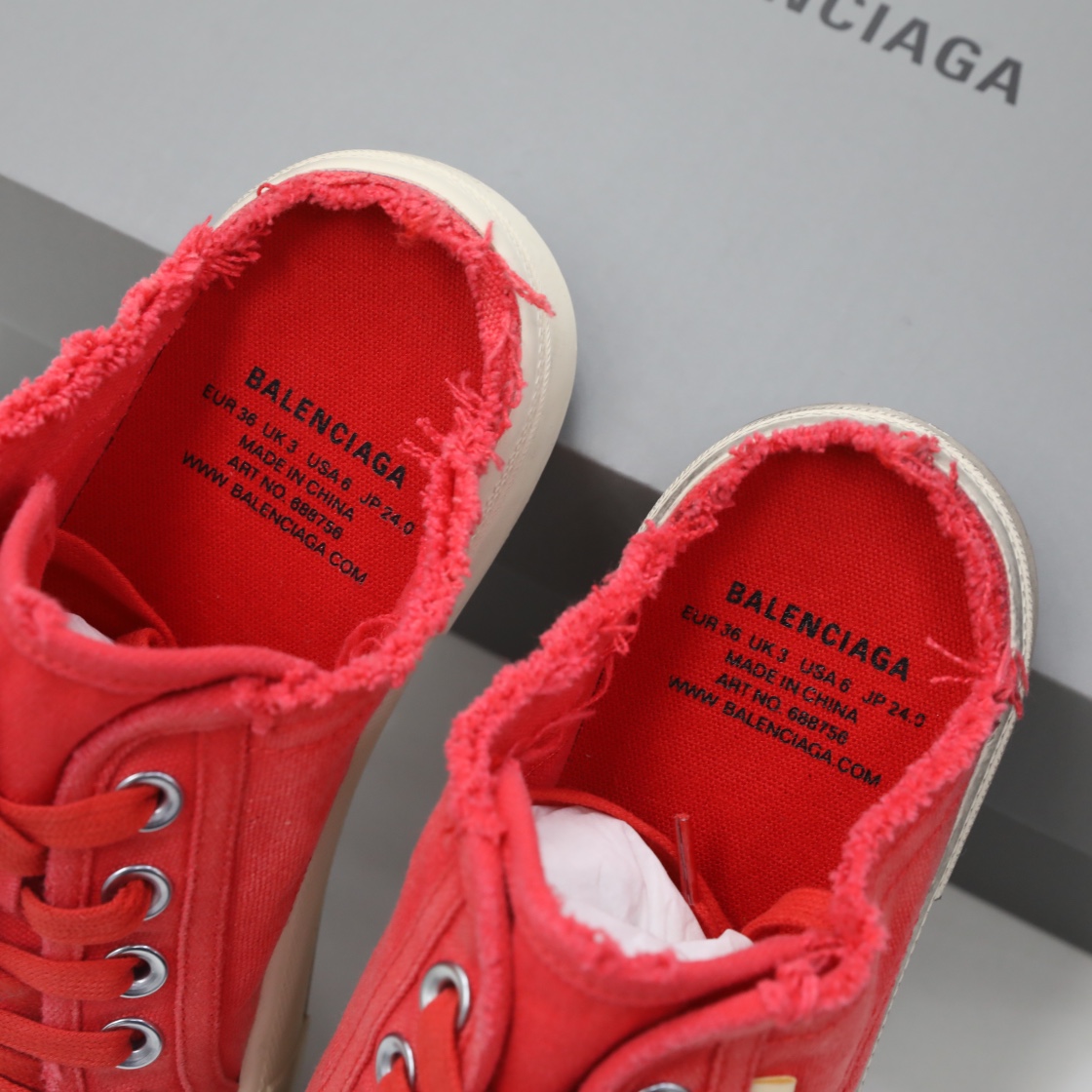 Balenciaga Men's Paris Sneaker Mule In Red - EUR FASHION