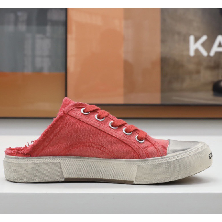 Balenciaga Men's Paris Sneaker Mule In Red - EUR FASHION