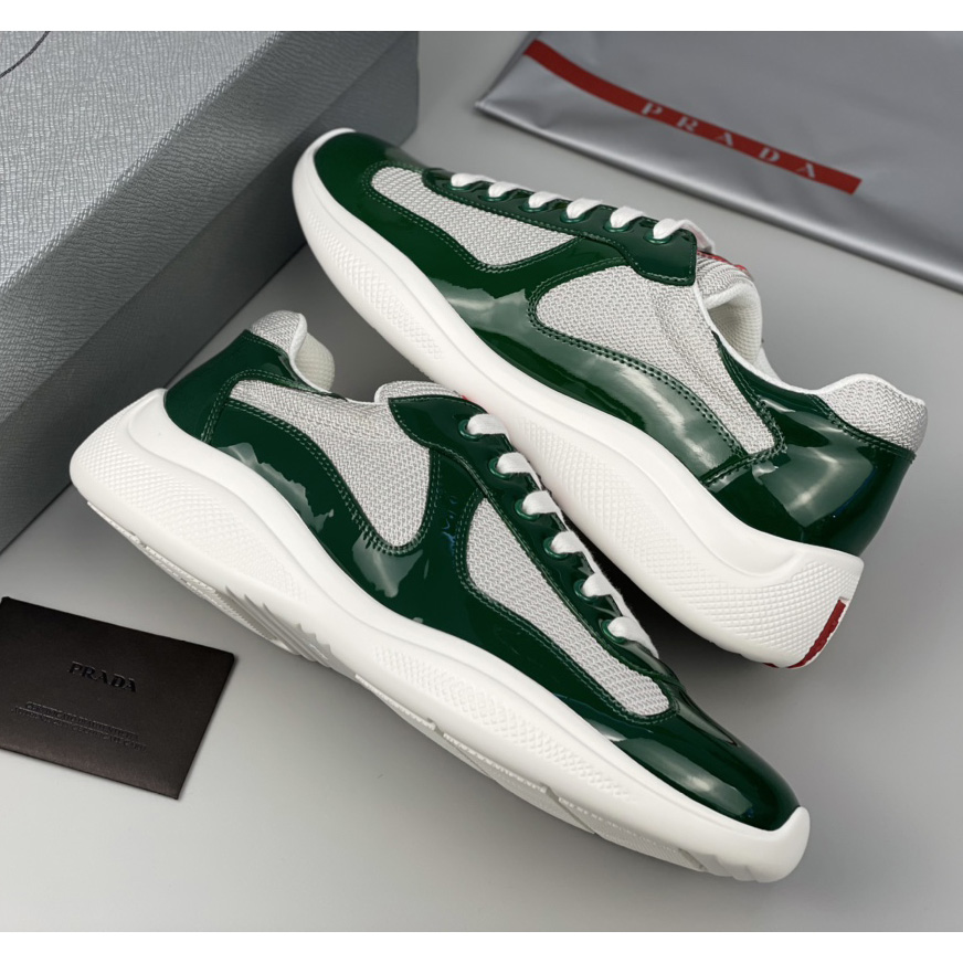 Prada Male America's Cup Sneaker In Green(Upon UK size) - EUR FASHION
