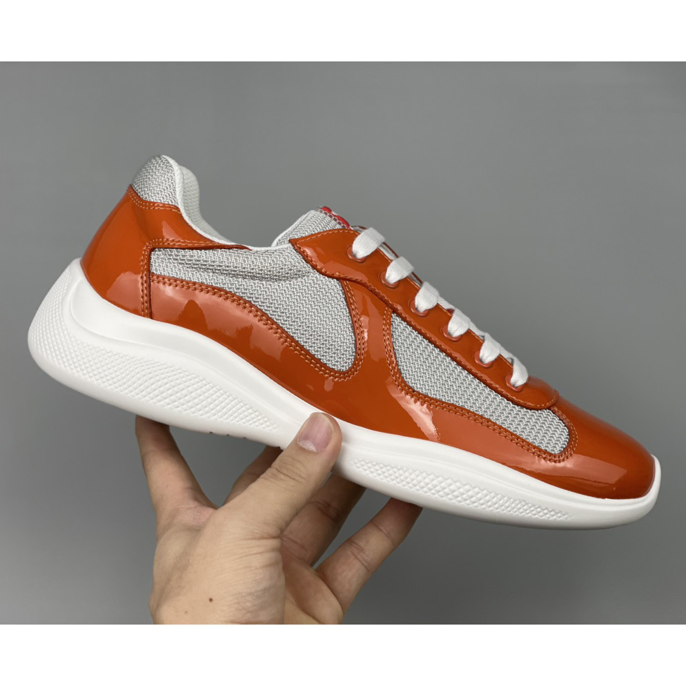 Prada Male America's Cup Sneaker In Orange(upon uk size) - EUR FASHION