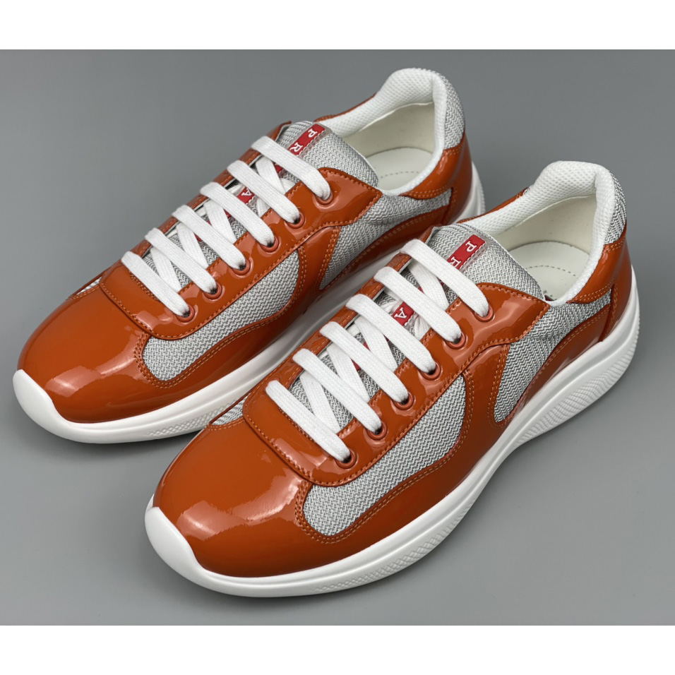 Prada Male America's Cup Sneaker In Orange(upon uk size) - EUR FASHION