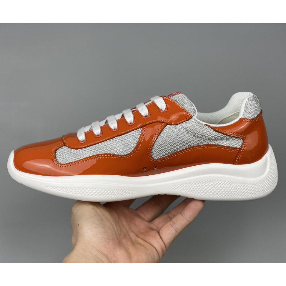 Prada Male America's Cup Sneaker In Orange(upon uk size) - EUR FASHION