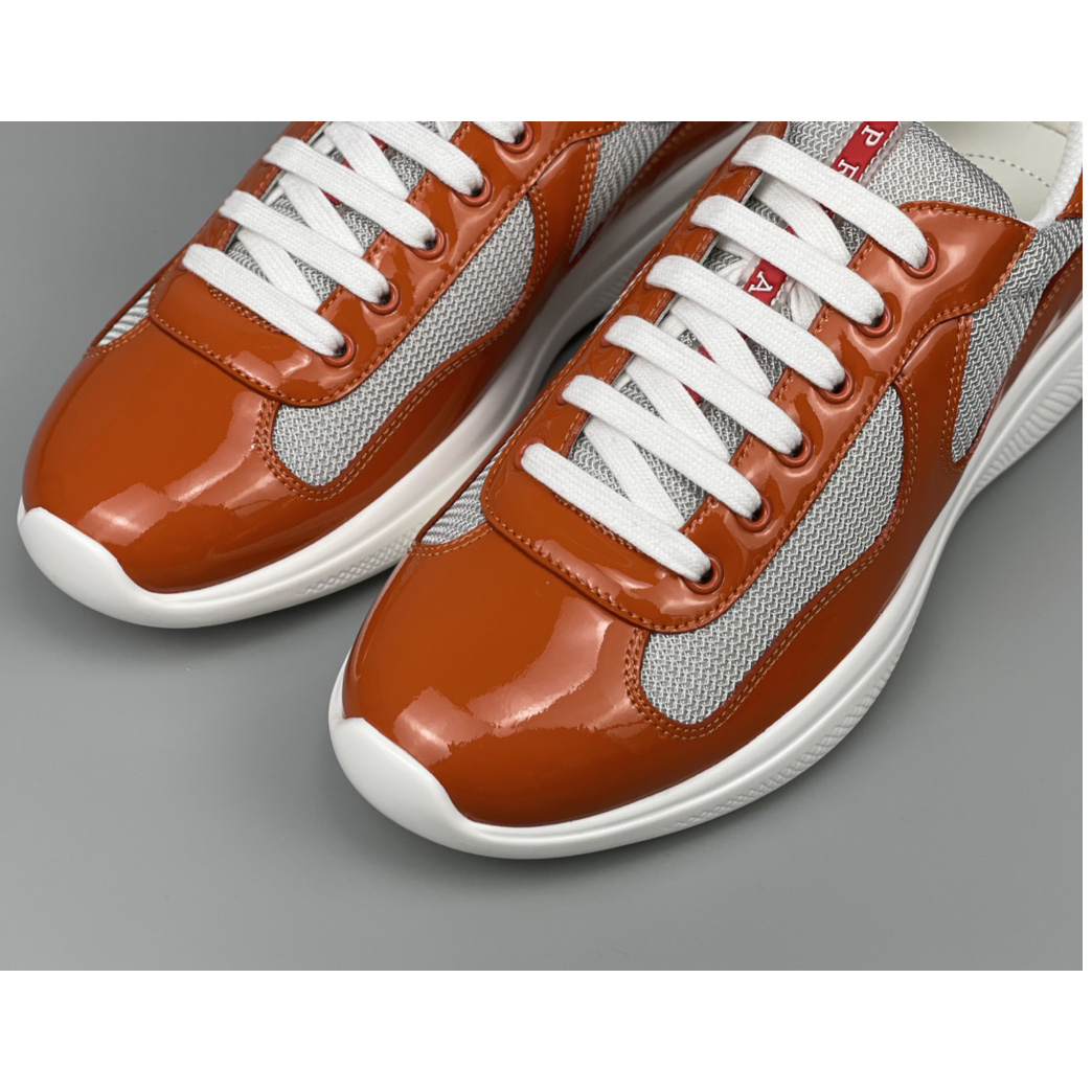 Prada Male America's Cup Sneaker In Orange(upon uk size) - EUR FASHION