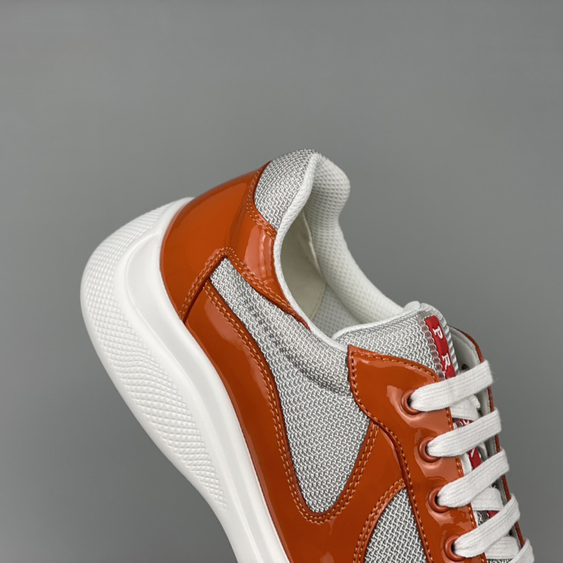 Prada Male America's Cup Sneaker In Orange(upon uk size) - EUR FASHION