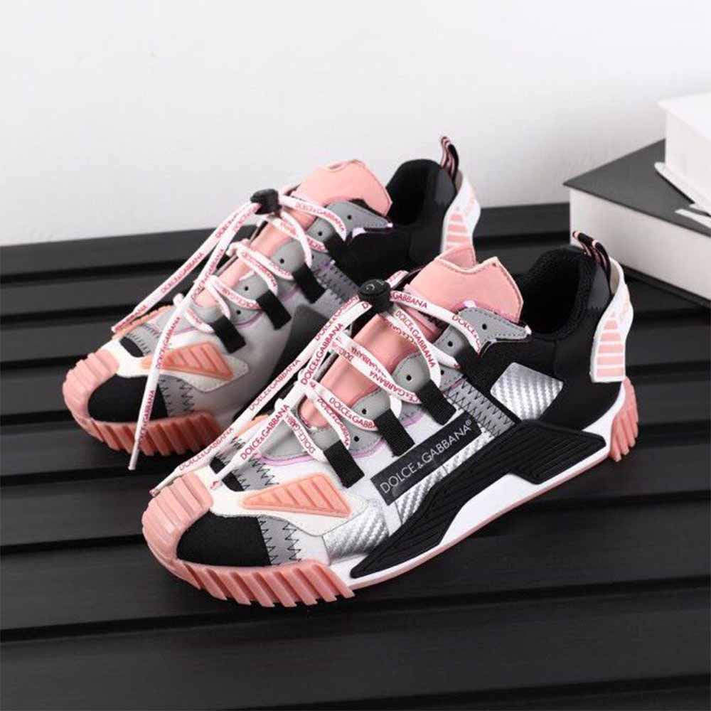 Dolce & Gabbana Black & Pink NS1 Slip-on Sneakers - EUR FASHION