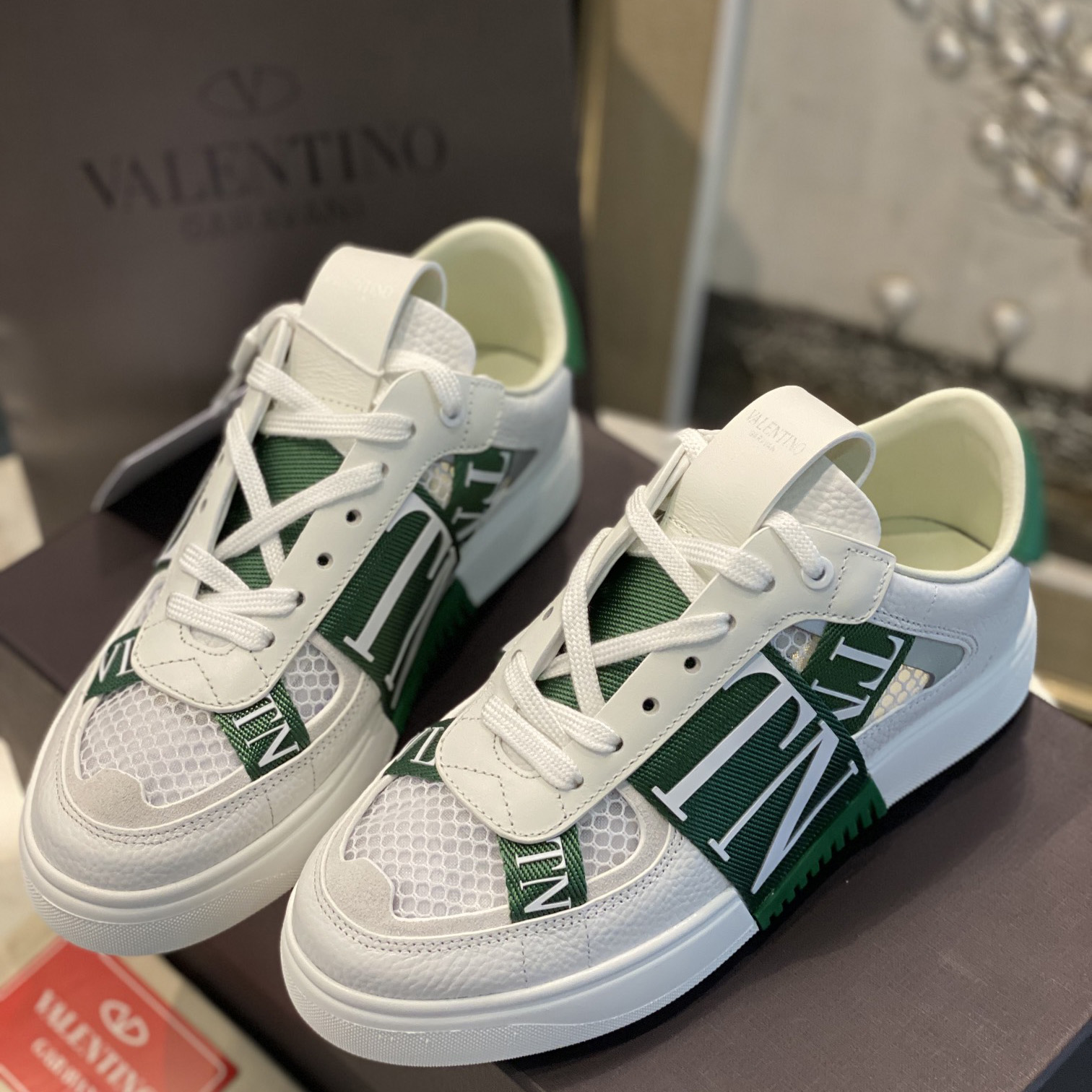 Valenti  VL7N Low-Top Sneakers In Calfskin And Mesh Fabric With Bands - EUR FASHION