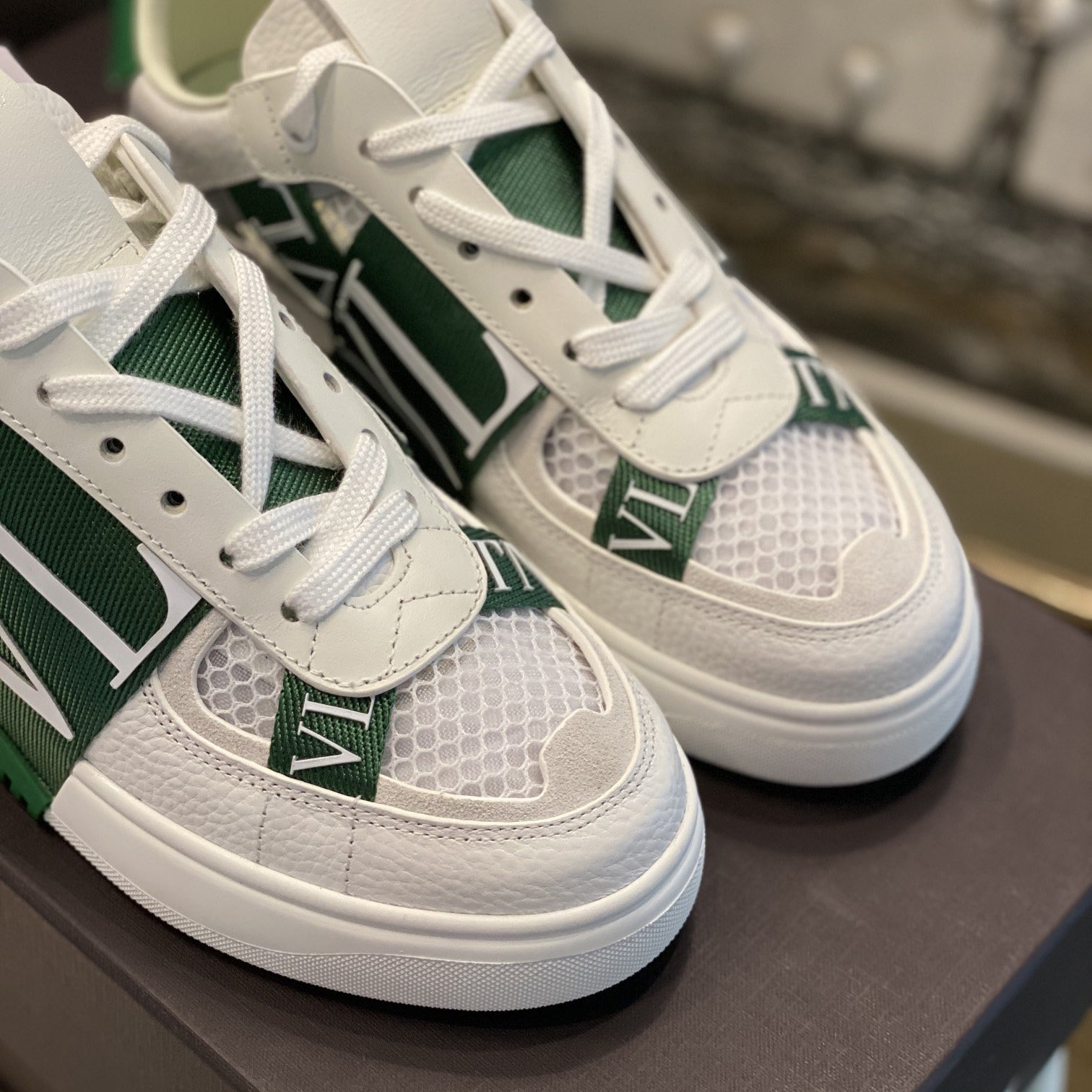 Valenti  VL7N Low-Top Sneakers In Calfskin And Mesh Fabric With Bands - EUR FASHION