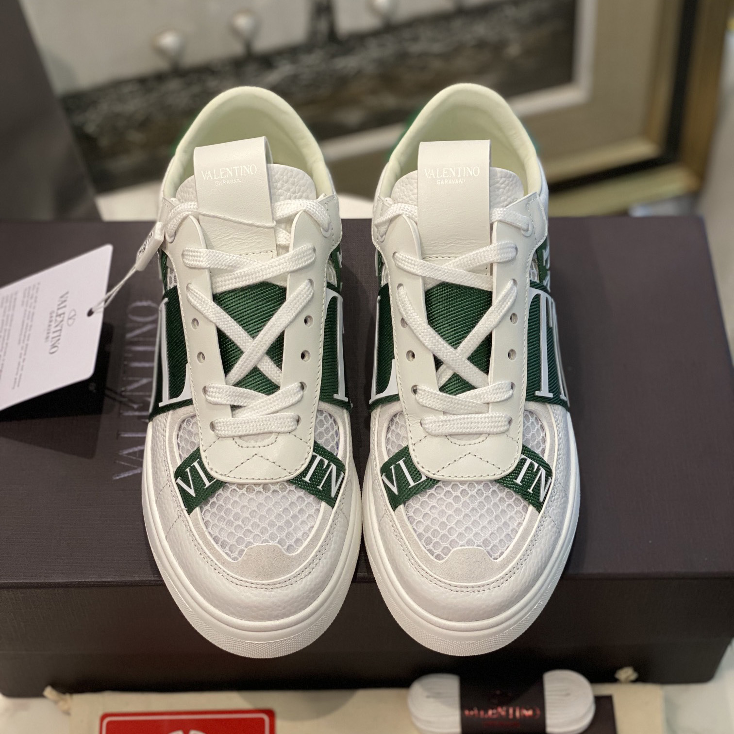 Valenti  VL7N Low-Top Sneakers In Calfskin And Mesh Fabric With Bands - EUR FASHION
