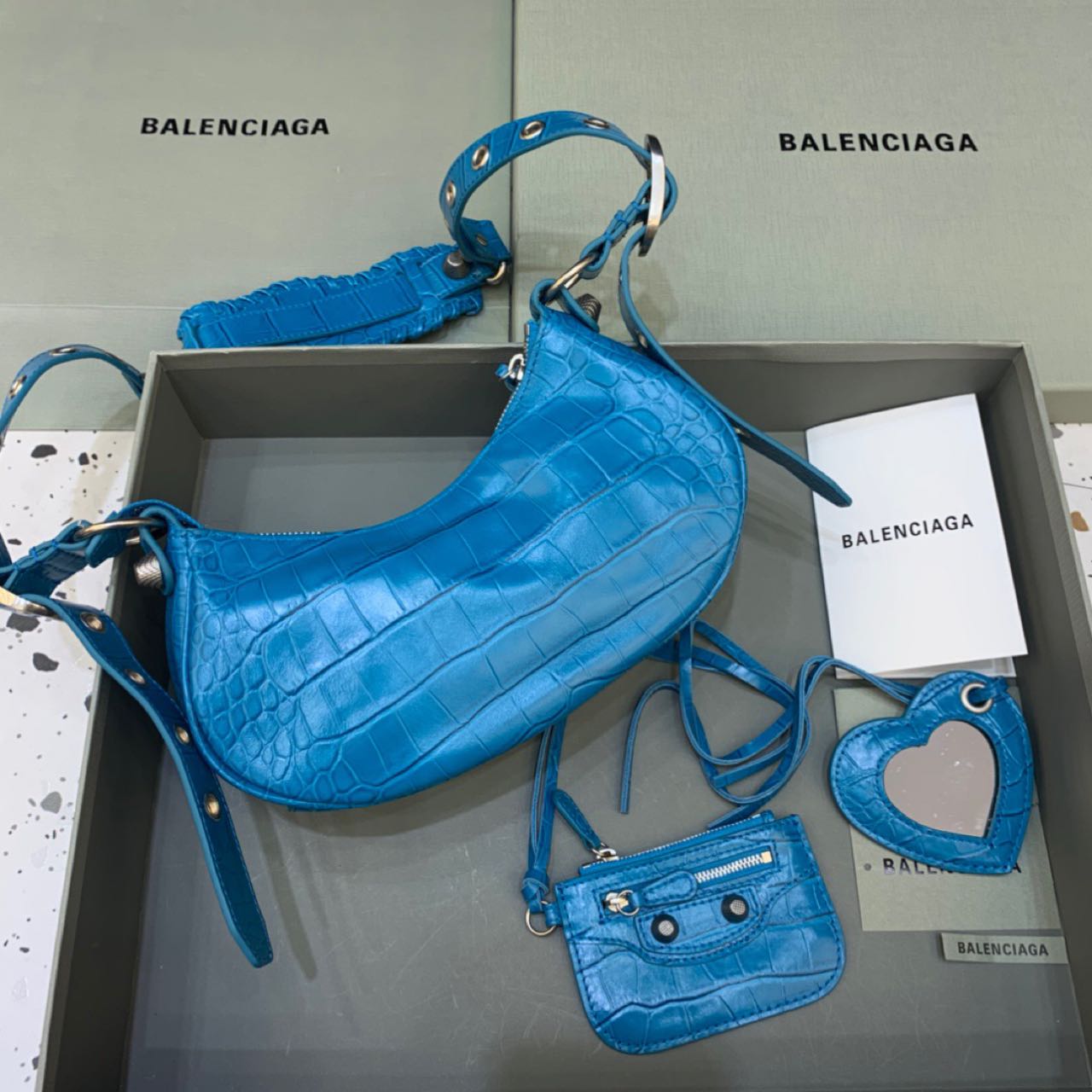 Balenciaga Le Cagole XS Shoulder Bag In Blue(26-12-6cm) - EUR FASHION