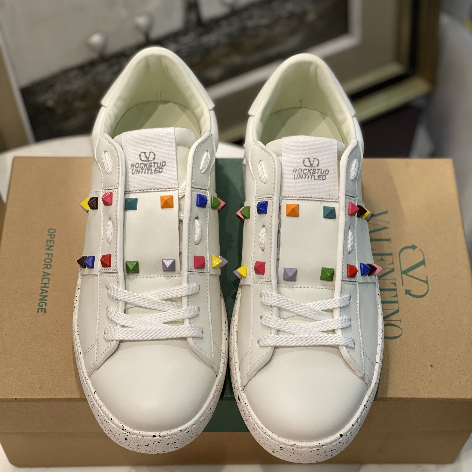 Valenti  Open For A Change Sneaker In Bio-Based Material In White/Multicolor - EUR FASHION
