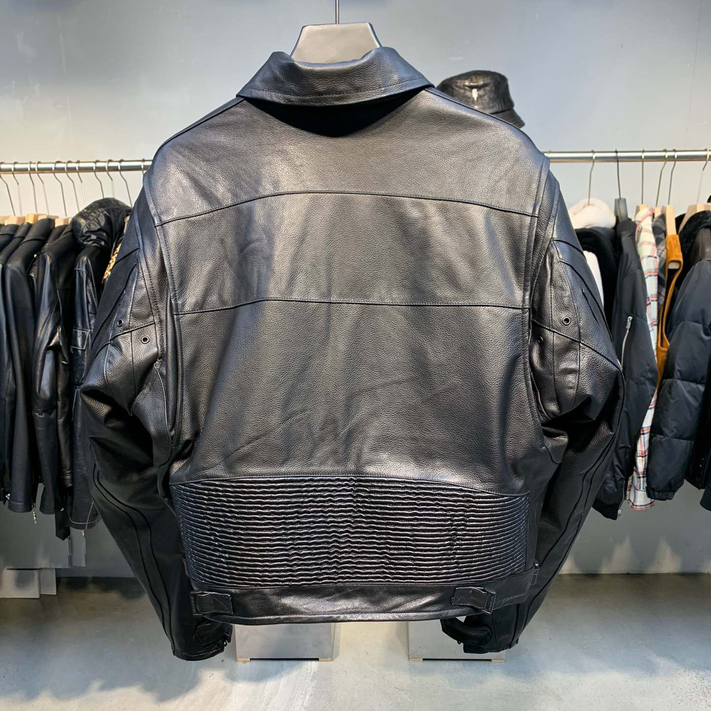 Balenciaga Upcycled Biker Jacket In Black Calfskin - EUR FASHION