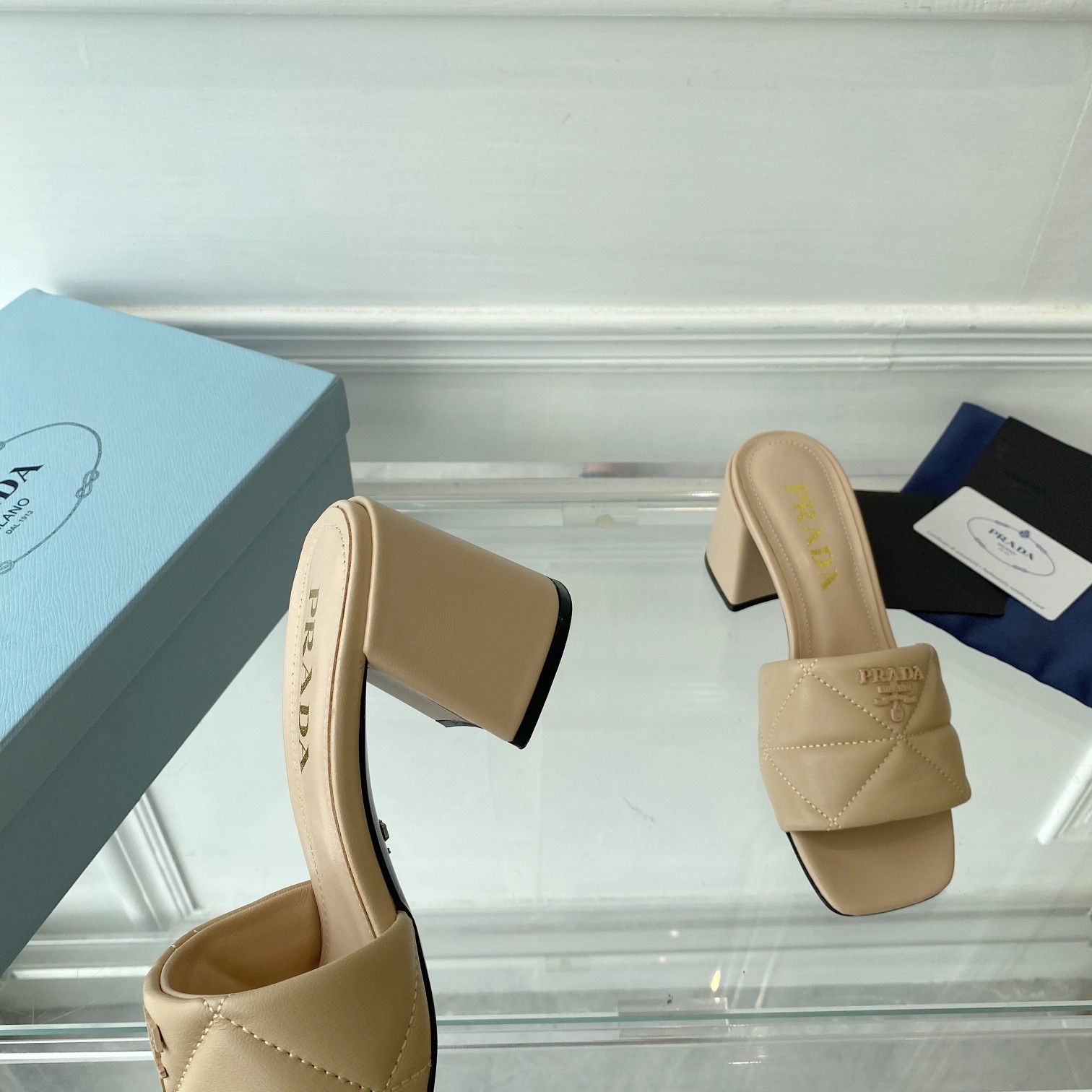 Prada Quilted Nappa Leather Sandals - EUR FASHION