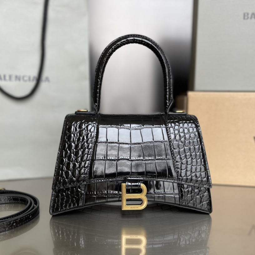 Balenciaga Hourglass Small Handbag In Black  - EUR FASHION