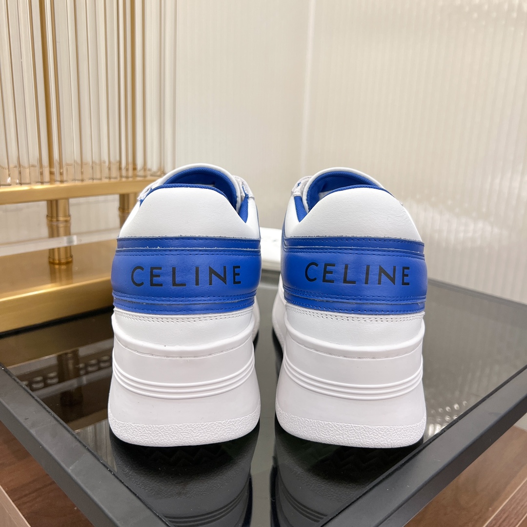 Celine Block Sneakers With Wedge Outsole In Clafskin    - EUR FASHION