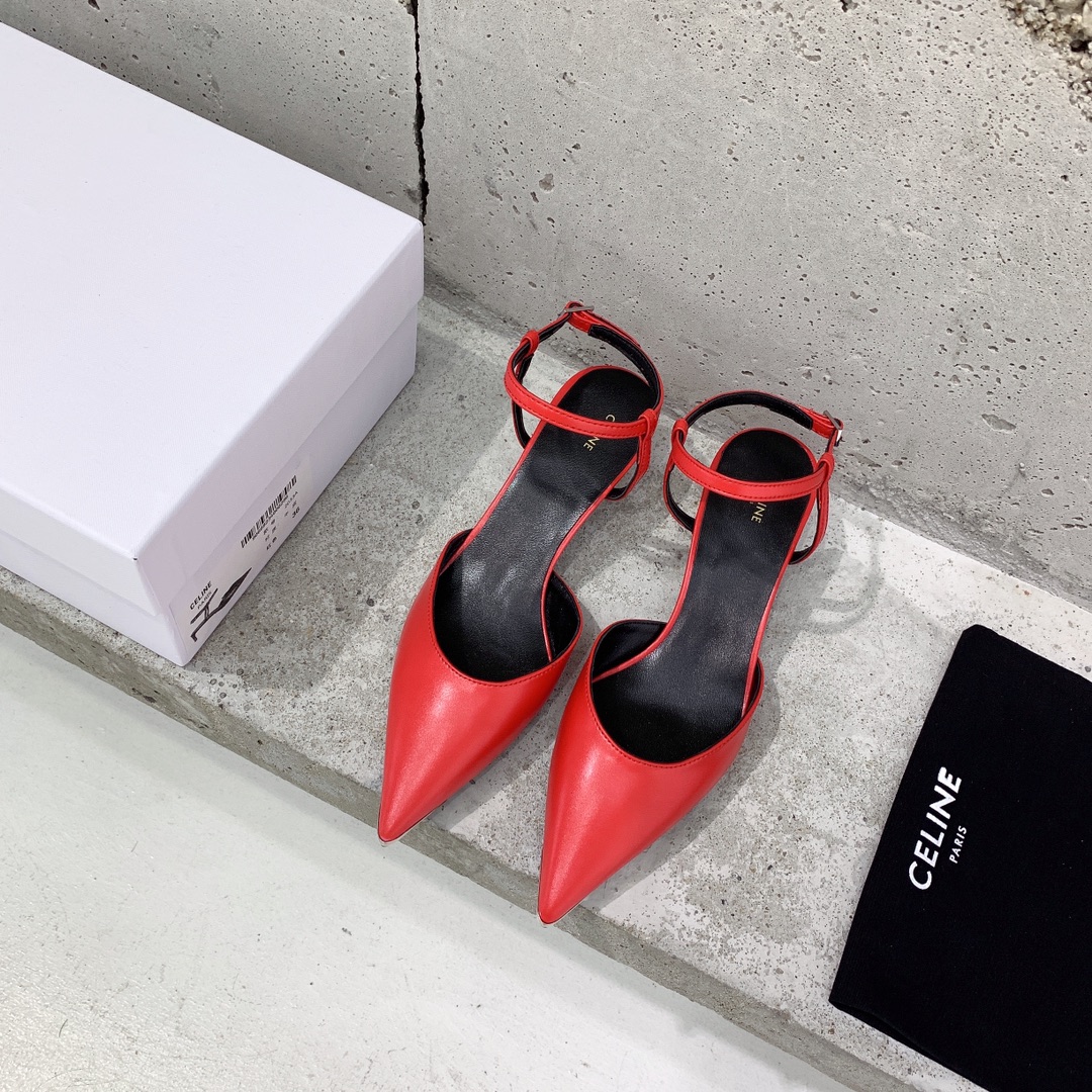 Celine Kitten With Metal Toe In Calfskin - EUR FASHION