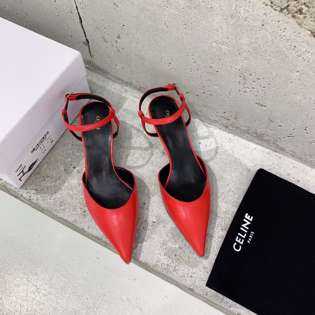 Celine Kitten With Metal Toe In Calfskin - EUR FASHION