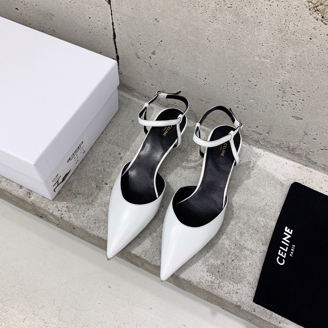 Celine Kitten With Metal Toe In Calfskin - EUR FASHION