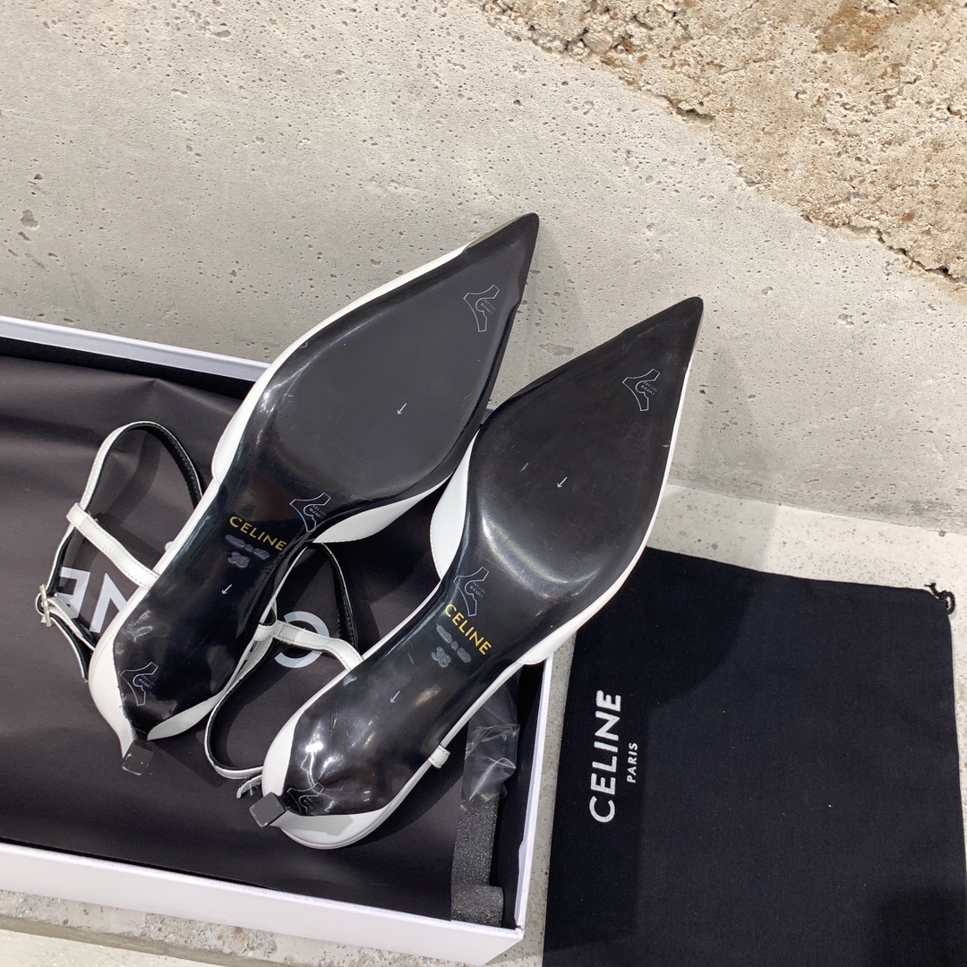 Celine Kitten With Metal Toe In Calfskin - EUR FASHION