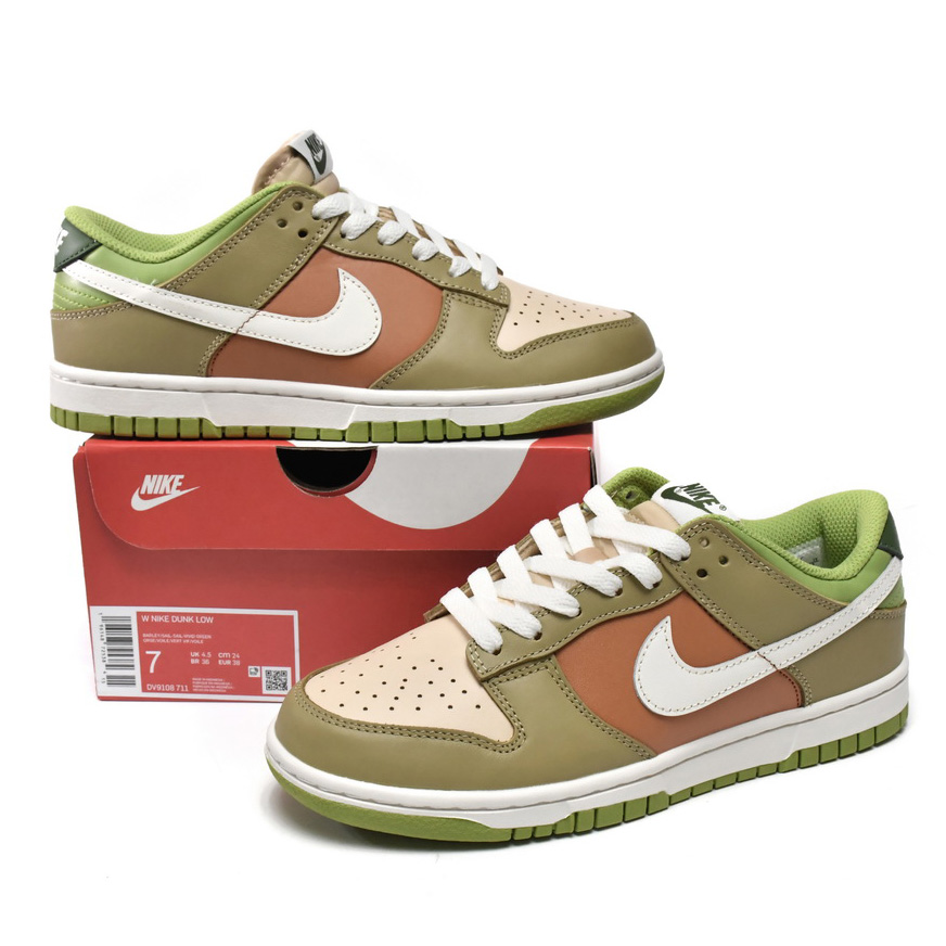  Nike Dunk Low Brown Veail Sail Vivid Green Sneaker    DV9108-711 - EUR FASHION