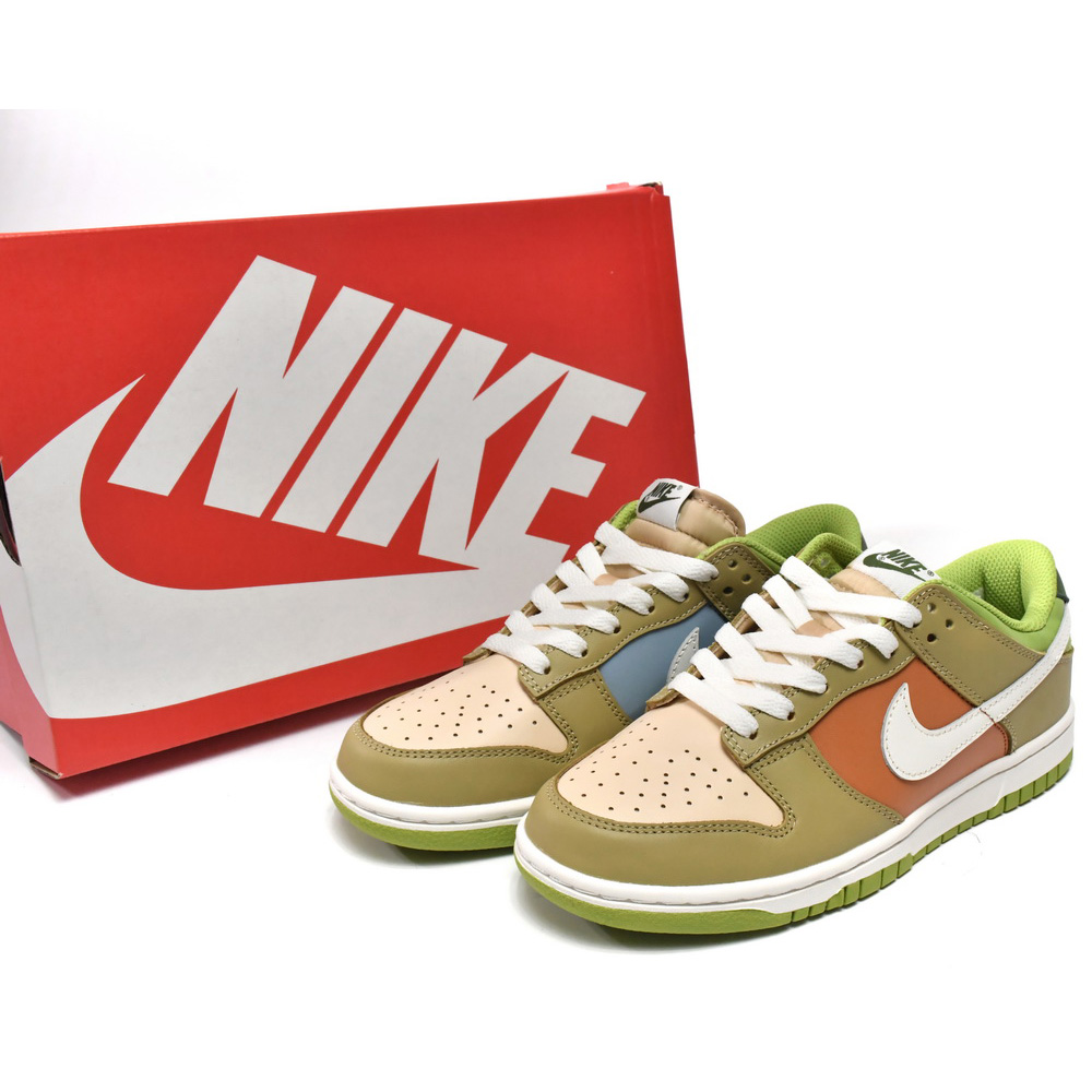  Nike Dunk Low Brown Veail Sail Vivid Green Sneaker    DV9108-711 - EUR FASHION
