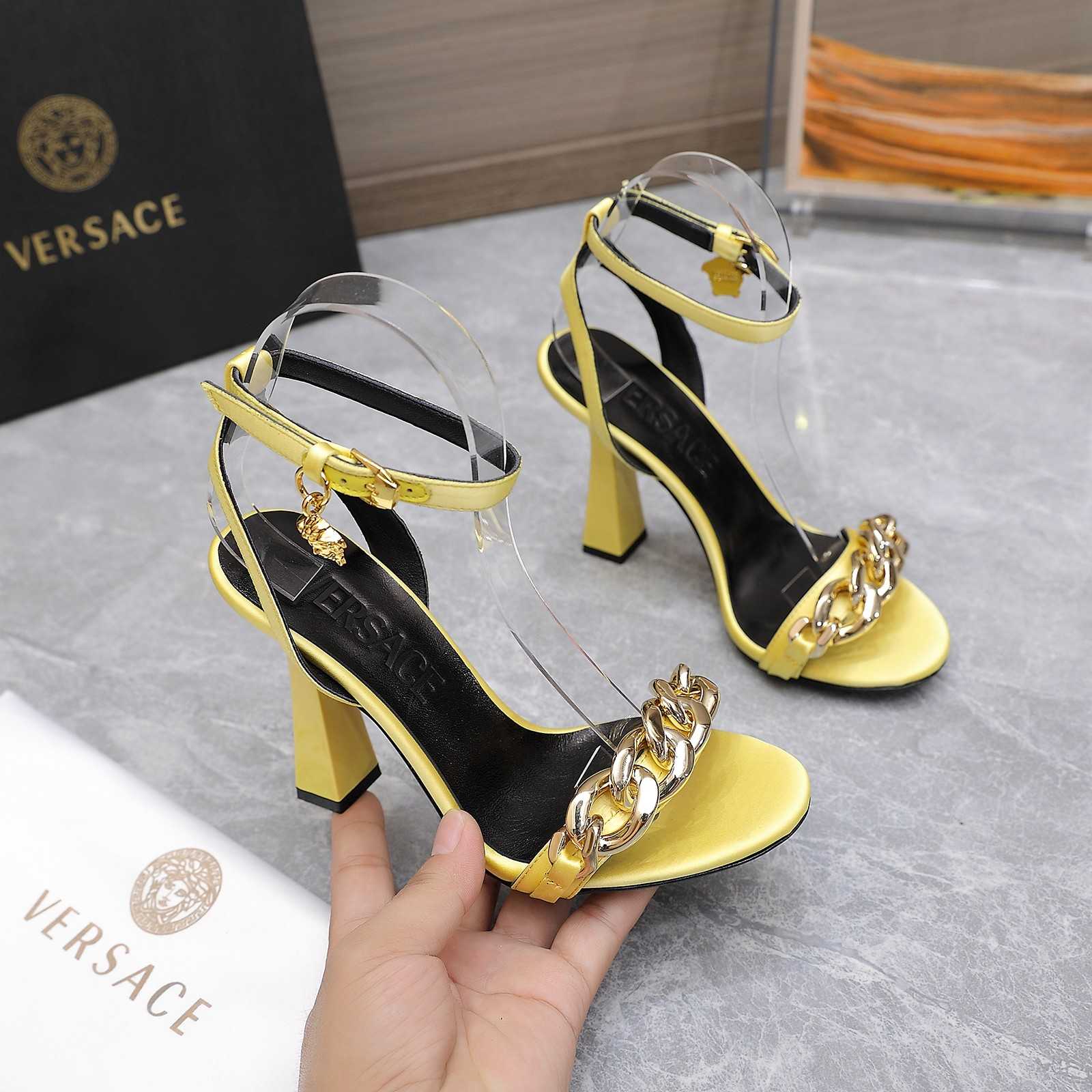 Versace Medusa Chain High Heel Sandals - EUR FASHION