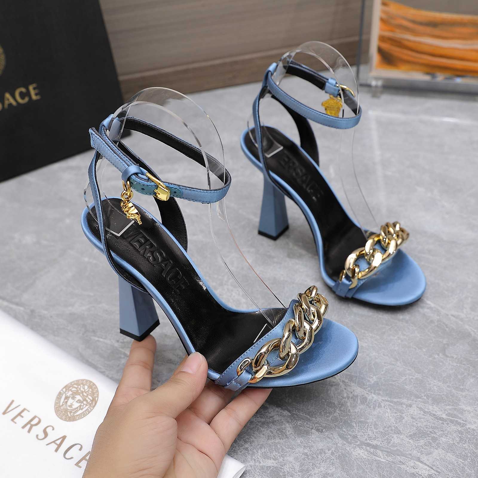 Versace Medusa Chain High Heel Sandals - EUR FASHION