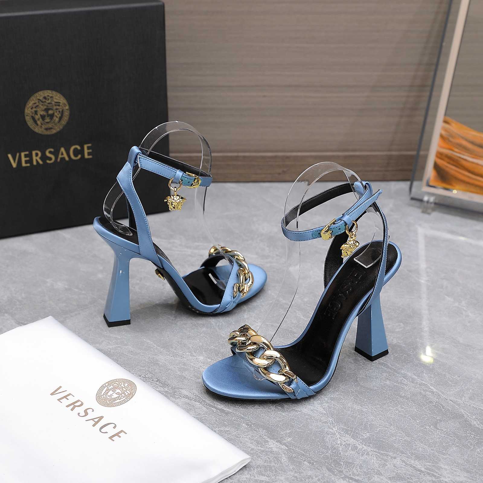 Versace Medusa Chain High Heel Sandals - EUR FASHION