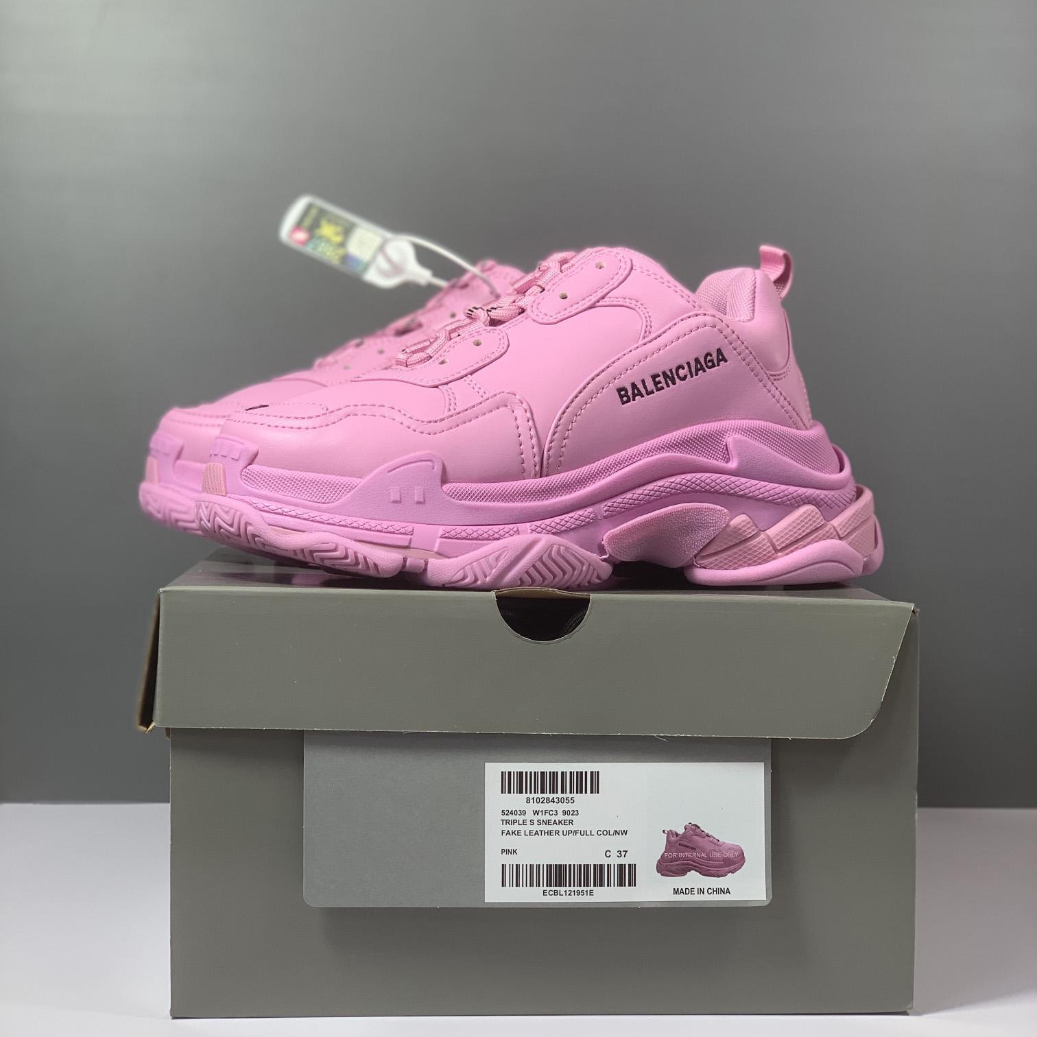 Balenciaga Triple S Sneaker In Pink Technical Material - EUR FASHION