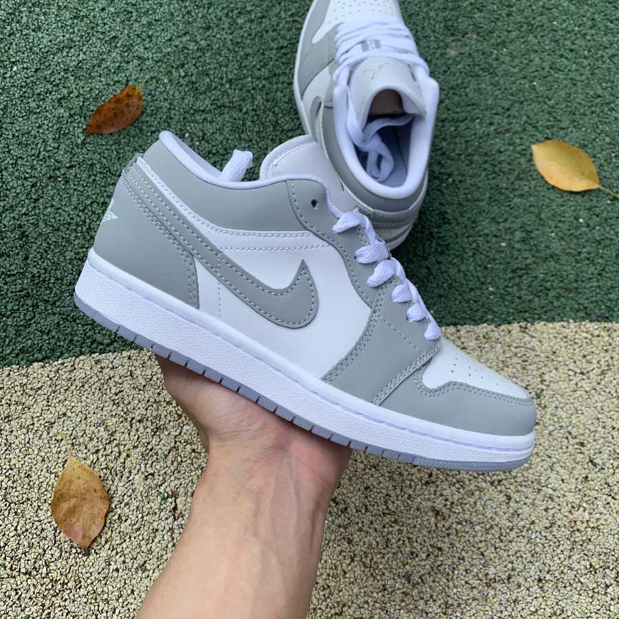 Air Jordan 1 Low White Wolf Grey Sneaker    DC0774-105 - EUR FASHION