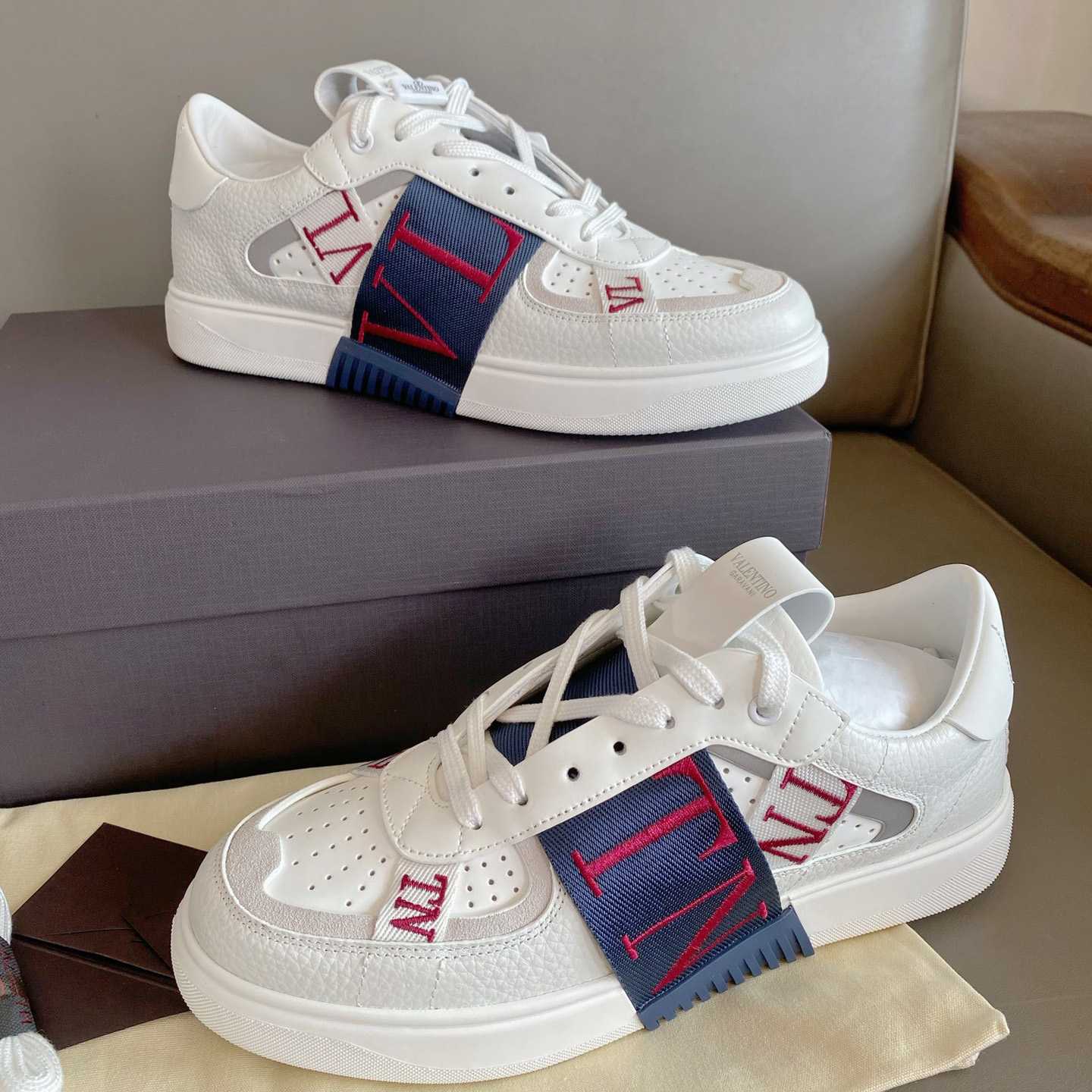 Valenti Low-Top Calfskin Vl7n Sneaker With Bands - EUR FASHION