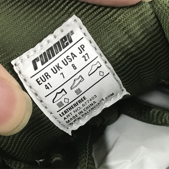 Balenciaga Runner Sneaker In Dark Green Mesh And Nylon - EUR FASHION