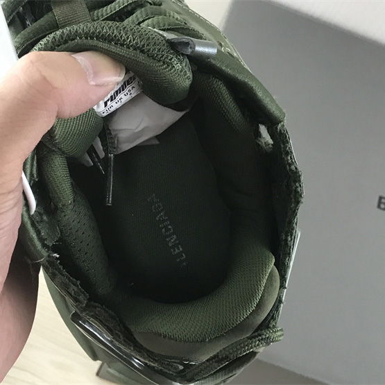 Balenciaga Runner Sneaker In Dark Green Mesh And Nylon - EUR FASHION