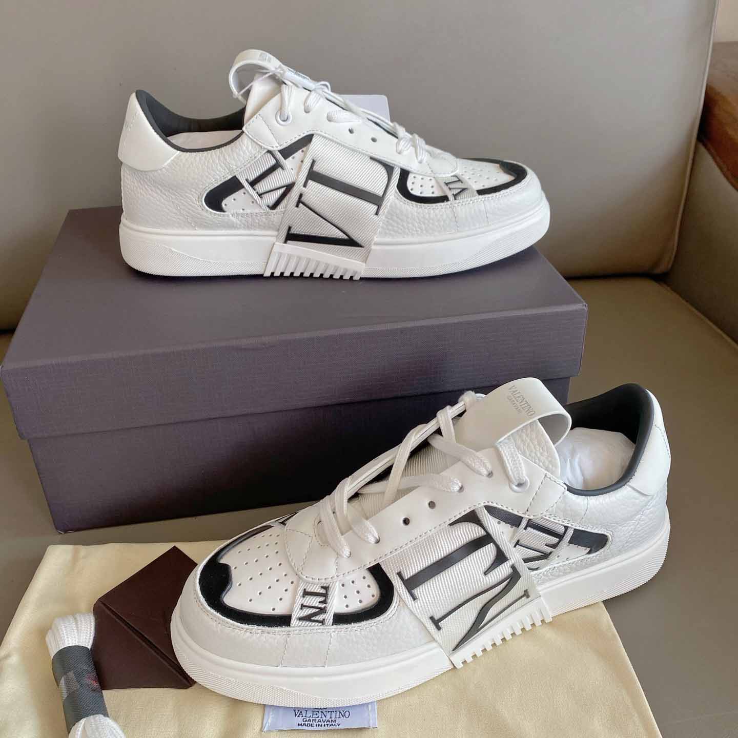 Valenti Low-Top Calfskin Vl7n Sneaker With Bands - EUR FASHION