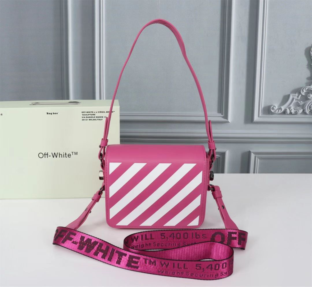 Off white Women’s Cowhide Twill Single Shoulder Messenger Bag Sling Bag - EUR FASHION