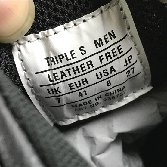 Balenciaga Triple S Logotype Sneaker In Black And White Technical Material - EUR FASHION