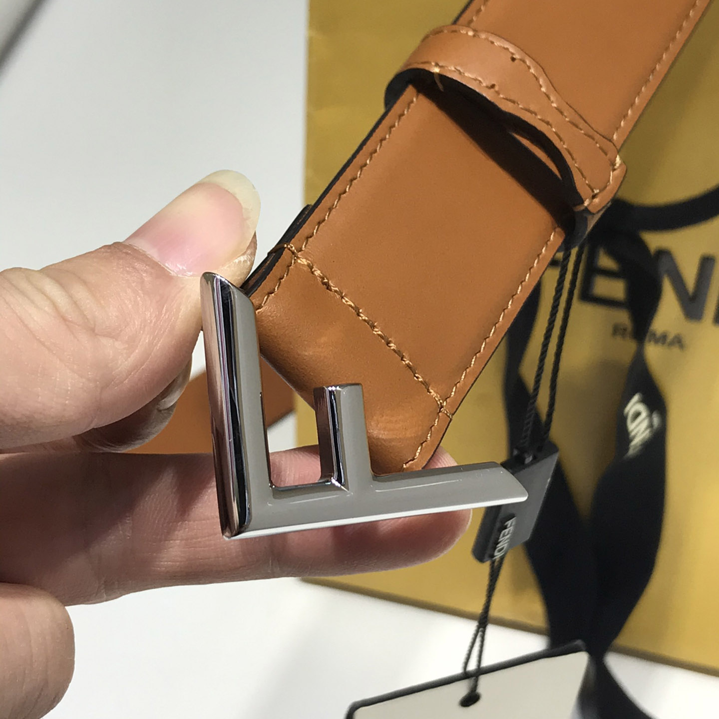 Fendi Brown Leather Belt - EUR FASHION
