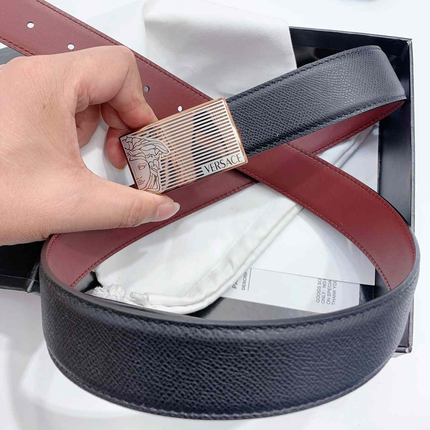 Versace Leather Belt - EUR FASHION