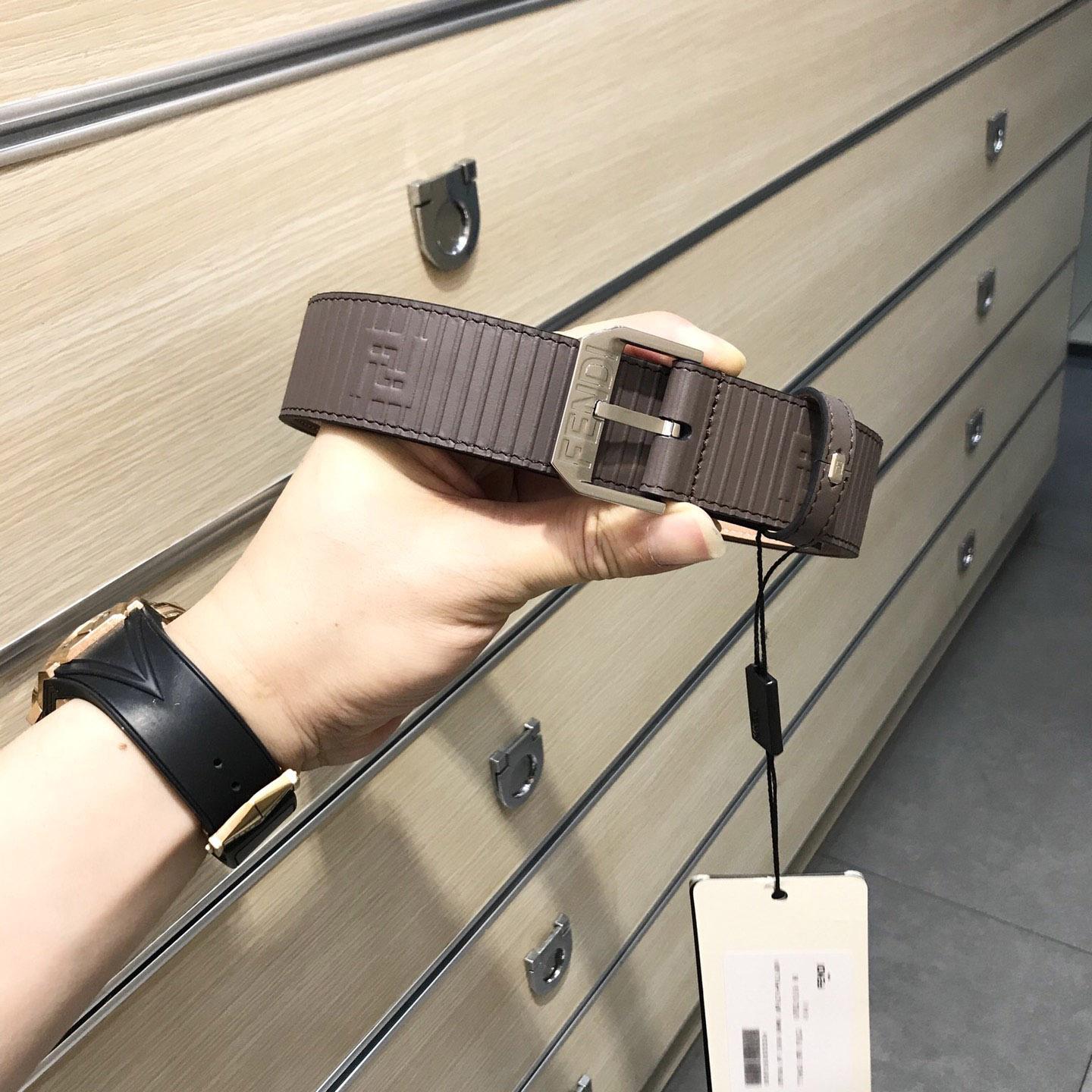 Fendi Brown Leather Belt - EUR FASHION