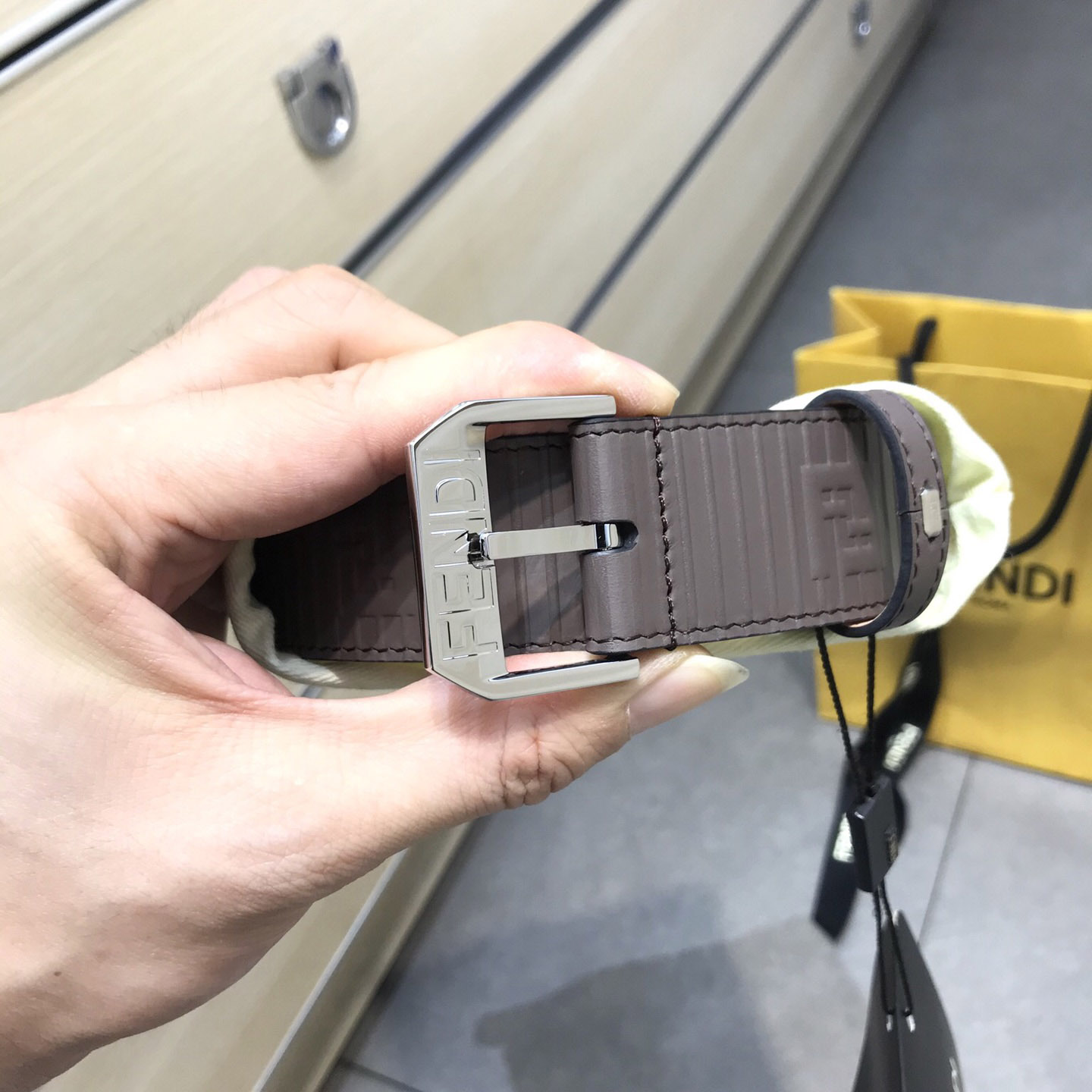 Fendi Brown Leather Belt - EUR FASHION