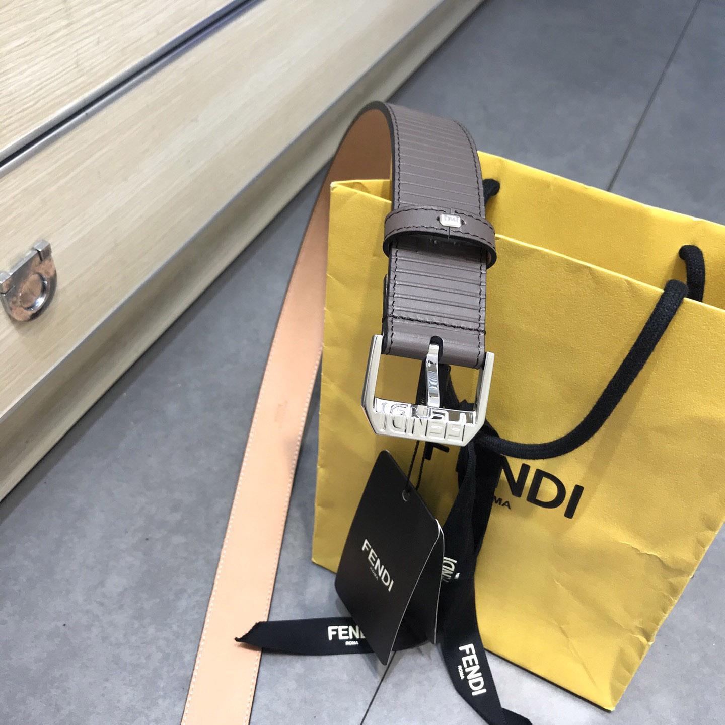 Fendi Brown Leather Belt - EUR FASHION