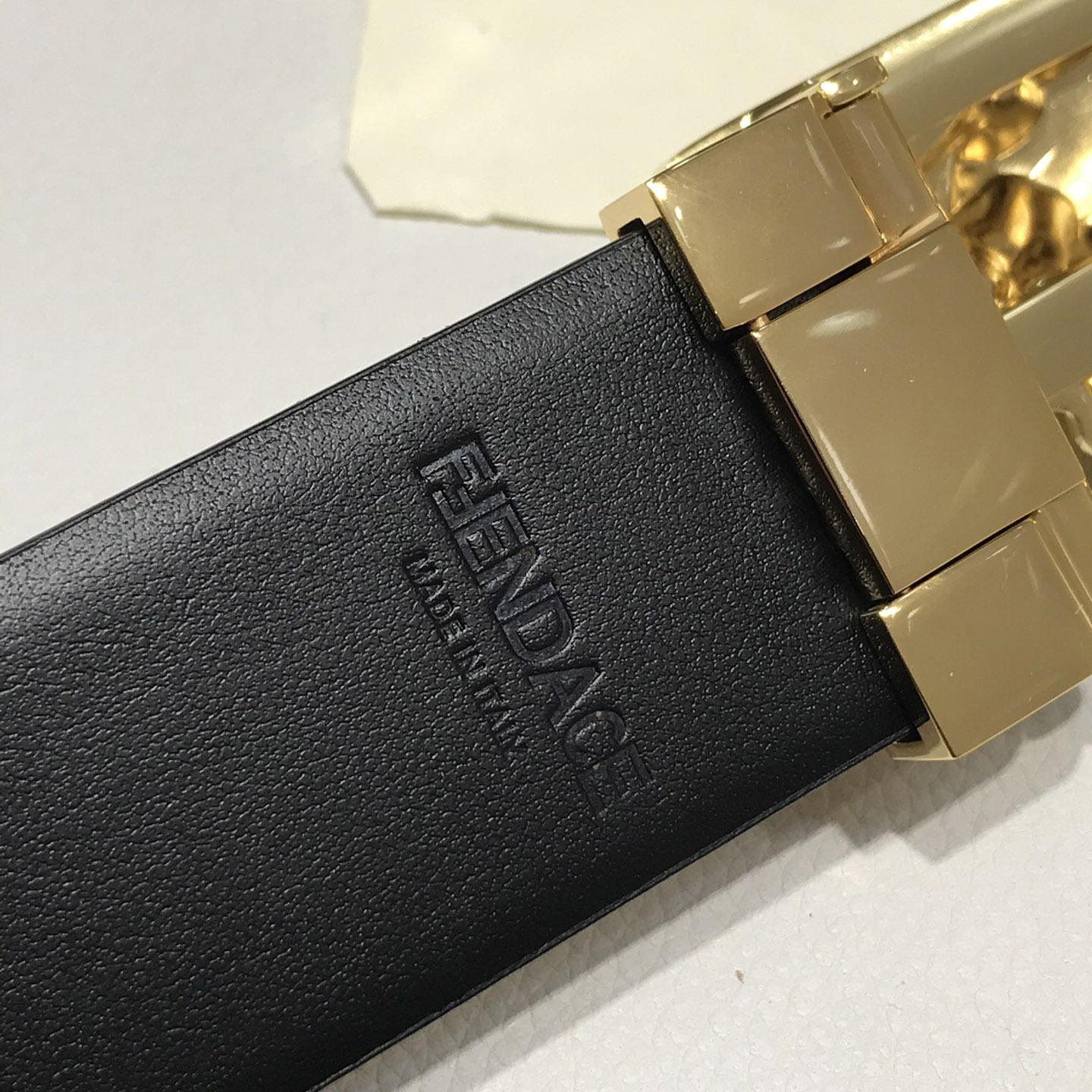 Versace Fendace Gold Baroque Reversible Belt - EUR FASHION